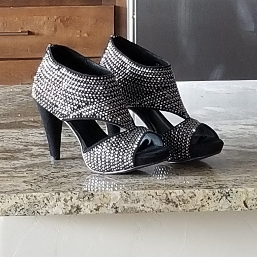 Jeffrey Campbell "Rally" Black Studded Platform Heels